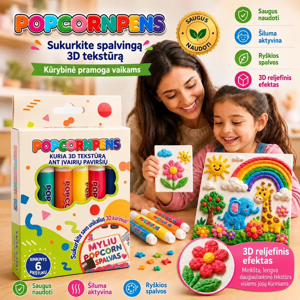 Topacme® 3D reliefno umetniško pisalo