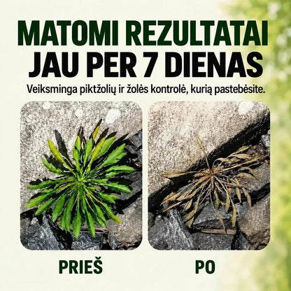 Hitro delujoče pršilo proti plevelu
