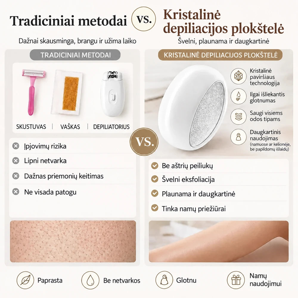 Neboleč kristalni odstranjevalec dlačic