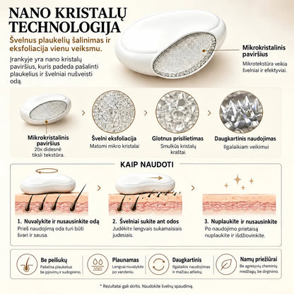 Neboleč kristalni odstranjevalec dlačic