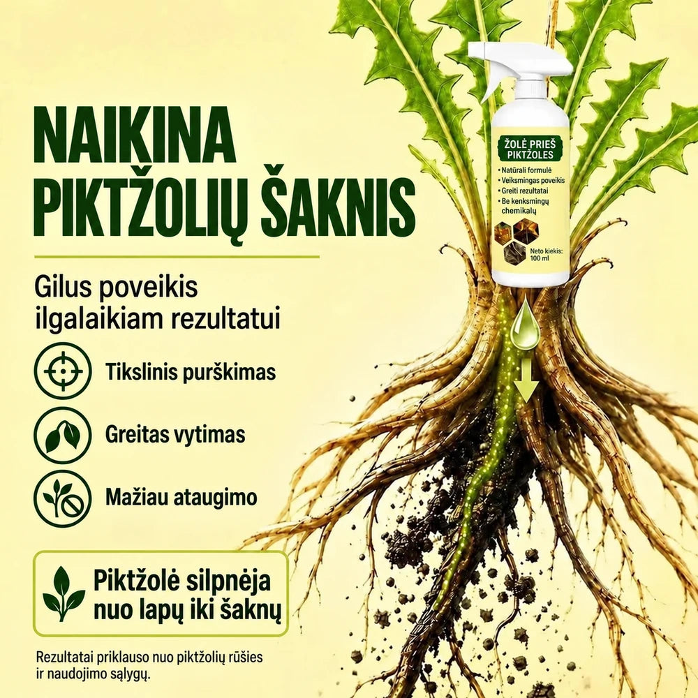 Hitro delujoče pršilo proti plevelu