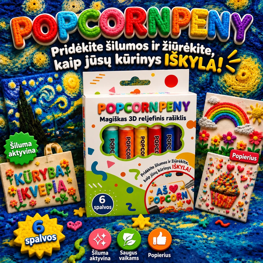 Topacme 3D reljefinis ra?iklis - pagrindinis produkto vaizdas