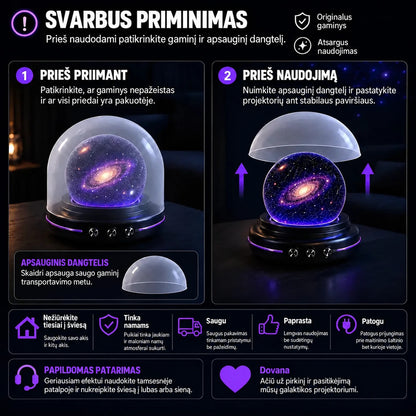 Topacme projektorius - svarbus naudojimo priminimas