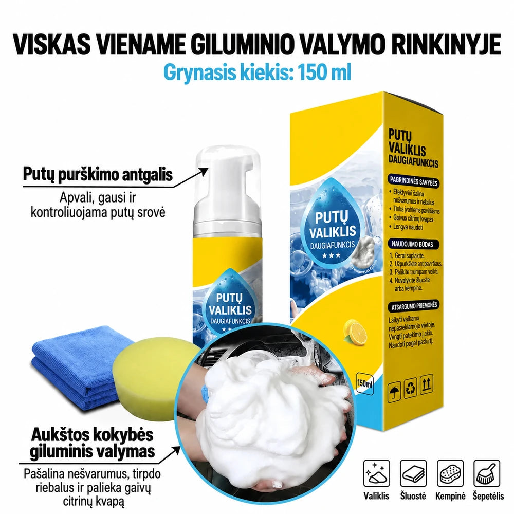 Večnamenski encimski penasti čistilec 4 v 1
